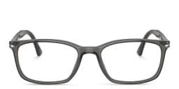 Shop PERSOL Square Eyeglasses in Transparent Grey online.