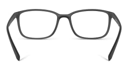 Shop Prada Linea Rossa Wide Rectangle Eyeglasses in Rubber Black online.