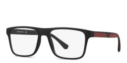 تسوق نظارة طبية مستطيلة امبوريو أرماني بلون Matte Black أونلاين.