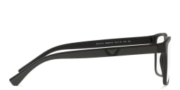 Shop Emporio Armani Rectangle Eyeglasses in Jet Black online.