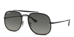 Shop Ray-Ban Blaze The General Unisex Square Sunglasses in Black online.