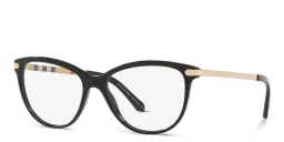 Shop BURBERRY Square Eyeglasses in Black online.