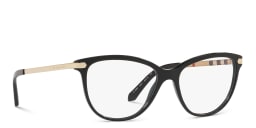 Shop BURBERRY Square Eyeglasses in Black online.