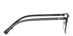 Shop Emporio Armani Wide Rectangle Eyeglasses in Black online.