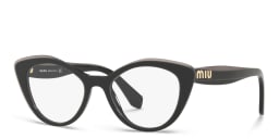 Shop MIU MIU Cat-Eye Eyeglasses in Black online.