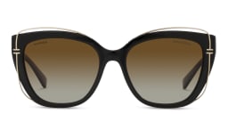 Shop TIFFANY Logo Lettering Cat-Eye Sunglasses in Pale Gold/Black online.
