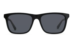 Shop GUCCI Rectangle Sunglasses in Black online.