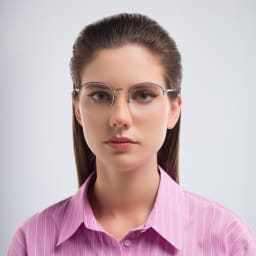 Shop Ray-Ban Round Gaze Unisex Eyeglasses in Silver online.