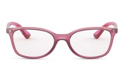 تسوق نظارات طبية فيراري بإطار مستطيل للأطفال راي بان جونيور بلون Transparent Red أونلاين.