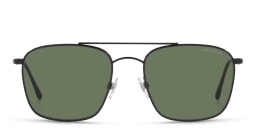 Shop GIORGIO ARMANI Square Sunglasses in Black online.
