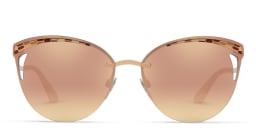 Shop BVLGARI Cat Eye Sunglasses in Pink Gold online.