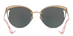 Shop BVLGARI Cat Eye Sunglasses in Pink Gold online.