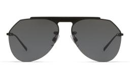 Shop Dolce & Gabbana Rimless Aviator Sunglasses in Black online.