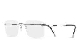 Shop Silhouette Rimless Square Eyeglasses in Grey online.