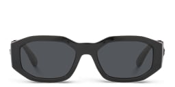 Shop VERSACE Medusa Biggie Sunglasses in Black online.