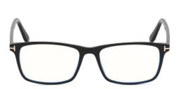 Shop TOM FORD Rectangle Eyeglasses in Shiny Black online.