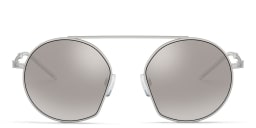 تسوق نظارة شمسية بتصميم غير منتظم امبوريو أرماني بلون Matte Silver أونلاين.