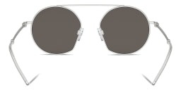 تسوق نظارة شمسية بتصميم غير منتظم امبوريو أرماني بلون Matte Silver أونلاين.