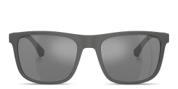 تسوق نظارة شمسية مربعة امبوريو أرماني بلون Matte Grey أونلاين.