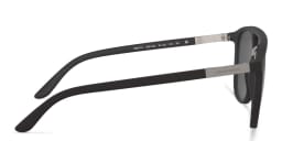 Shop GIORGIO ARMANI Square Sunglasses in Black online.
