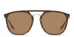 Shop GIORGIO ARMANI Square Sunglasses in Havana online.