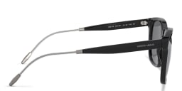 Shop GIORGIO ARMANI Square Sunglasses in Black online.