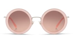 Shop MIU MIU Oversized Round Sunglasses in Opal Pink online.
