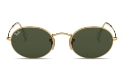 Shop Ray-Ban Unisex Round Sunglasses in Arista Gold online.