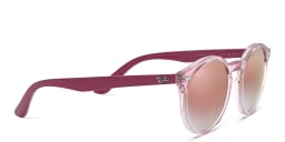 Shop Ray-Ban Kids Panthos Sunglasses in Transparent Pink online.