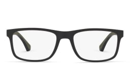 تسوق نظارة طبية مستطيلة امبوريو أرماني بلون Matte Black أونلاين.