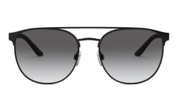 Shop GIORGIO ARMANI Square Sunglasses in Matte Black online.