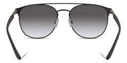 Shop GIORGIO ARMANI Square Sunglasses in Matte Black online.