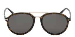 Shop TOM FORD Aviator Sunglasses in Dark Havana online.