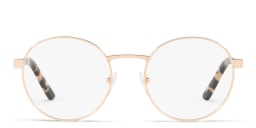 Shop PRADA Round Eyeglasses in Pink online.