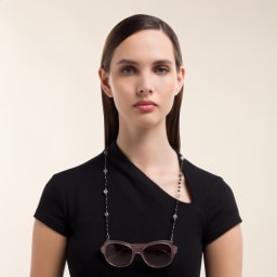 Shop Uoptic Onyx & Stainless Steel Glasses Chain online.