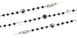 Shop Uoptic Onyx & Stainless Steel Glasses Chain online.