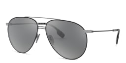 Shop BURBERRY Aviator Sunglasses in Black online.