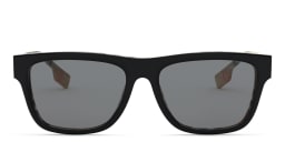 Shop BURBERRY Square Sunglasses in Black online.