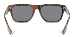 Shop BURBERRY Square Sunglasses in Black online.