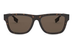 Shop BURBERRY Square Sunglasses in Havana online.