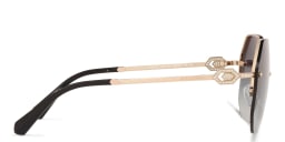 تسوق نظارة شمسية بنصف إطار غير منتظم بولغري بلون Pink Gold أونلاين.