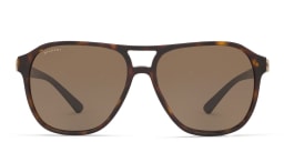 Shop BVLGARI Pilot Sunglasses in Dark Havana online.