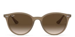 Shop Ray-Ban Unisex Round Sunglasses in Beige online.