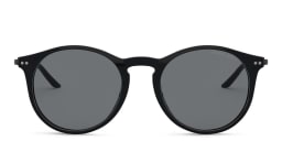 Shop GIORGIO ARMANI Round Sunglasses in Black online.