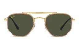 Shop Ray-Ban The Marshal II Unisex Hexagonal Irregular Sunglasses in Gold online.