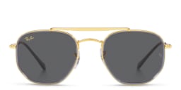 Shop Ray-Ban The Marshal II Unisex Hexagonal Irregular Sunglasses in Gold online.