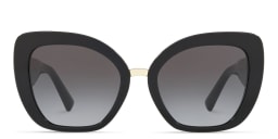 Shop VALENTINO Cat Eye Sunglasses in Black online.