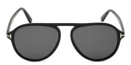 Shop TOM FORD Aviator Sunglasses in Shiny Black online.
