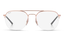 تسوق نظارة طبية بنصف إطار للجنسين راي بان بلون Rose Gold أونلاين.