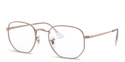 تسوق نظارة طبية بإطار سداسي غير منتظم للجنسين راي بان بلون Rose Gold أونلاين.